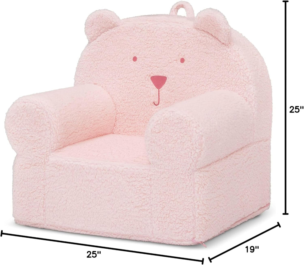 GAP babyGap Sherpa Bear Chair - Greenguard Gold Certified, Blush