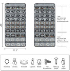 80 Pockets Hanging Jewelry Organizer for Holding Jewelries Dual-Sided Accessory Display Holder for Earrings Bracelets Rings (80 Pockets-Grey)