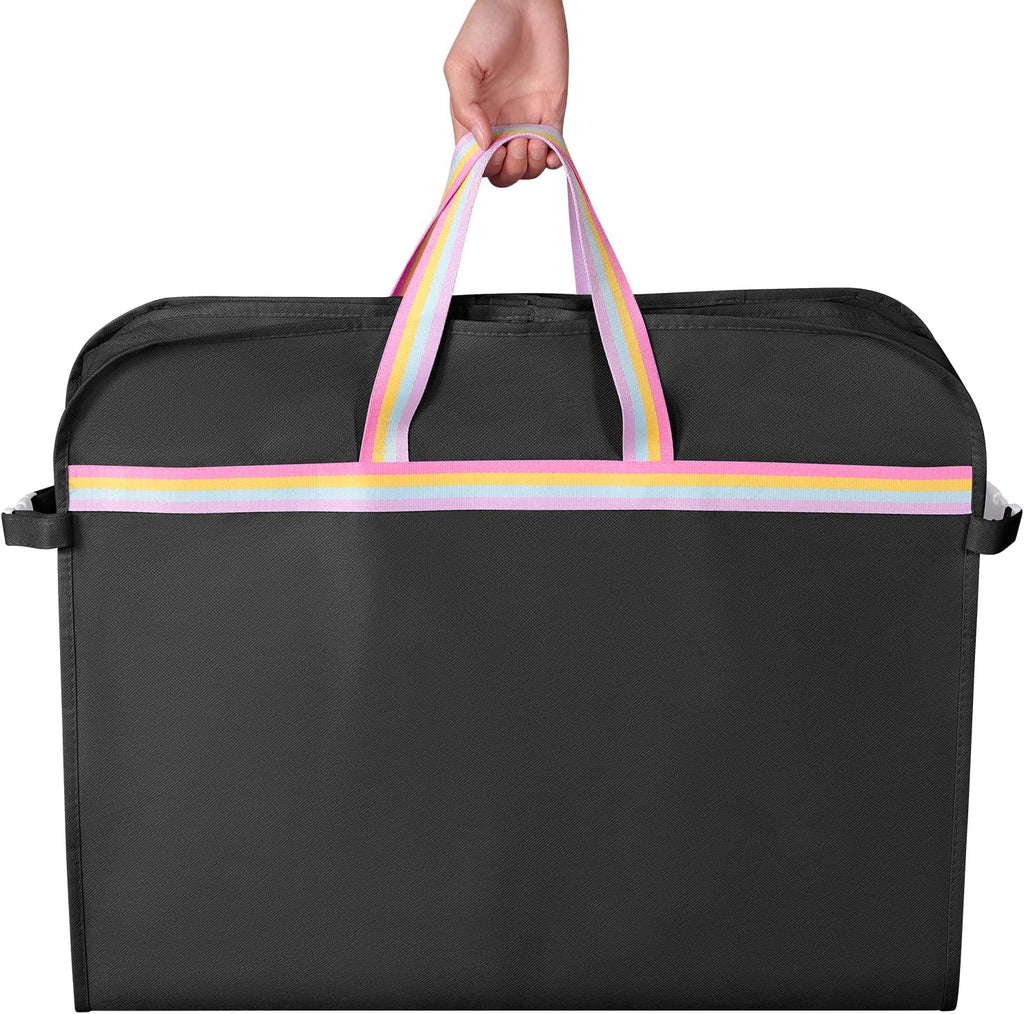 LOVEGRASS Kids Garment Bags for Dance Costumes with Multi Pockets, 2 Pack | 40 Inch Black Dance Costume Garment Bag, Breathable Fabric, Rainbow Handles, Ideal for Competitions and Daily Practice