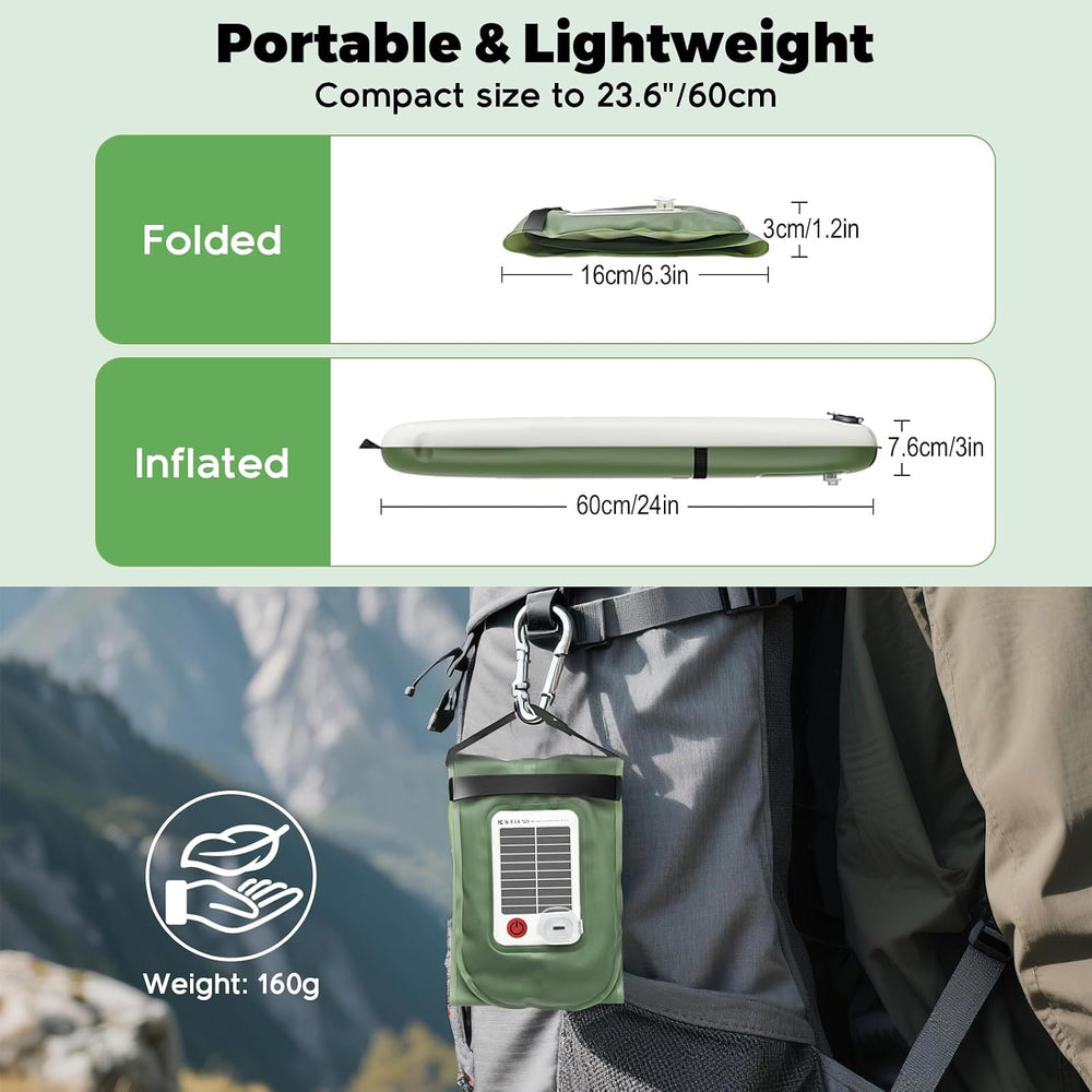 Inflatable Solar Camping Lantern, 23.6in LED Camping Light Tube
