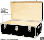 Rhino Classic Camp & College Trunk with Wheels, Footlocker, Dorm Storage | 30"L x 17"W x 13"H, 1500+ lb Capacity, Baltic Birch Plywood, Nickel Plated Steel, Lockable, College Dorm, Summer Camp