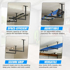 Stainless Steel Ceiling Storage Rack, 10"-18" Height Adjustable,Kayak Overhead Garage Storage Rack, Holds 100 lbs, for High-Altitude Storage of Kayaks, Surfboards, Canoes, Skis, and Ladders