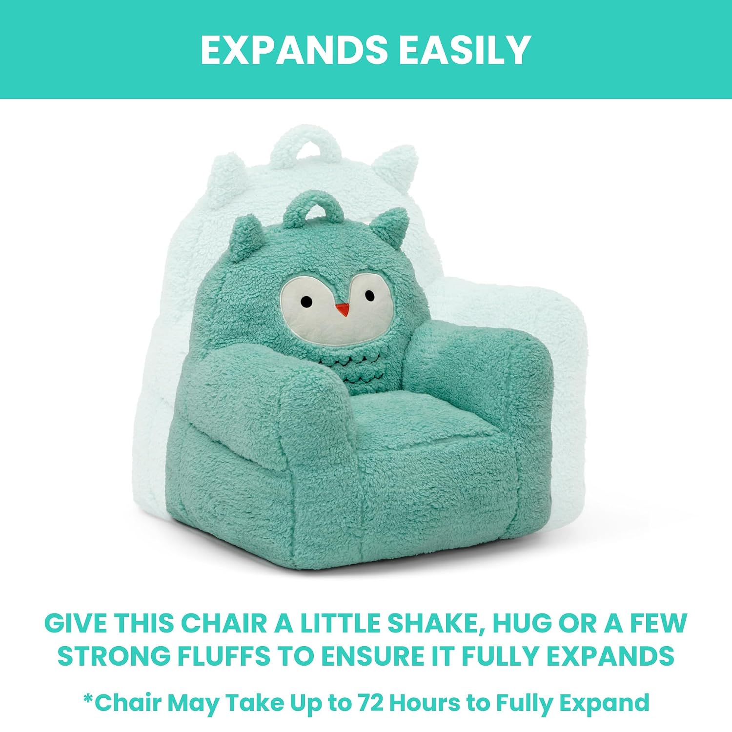Delta Children Owl Cozee Buddy Chair, Teal