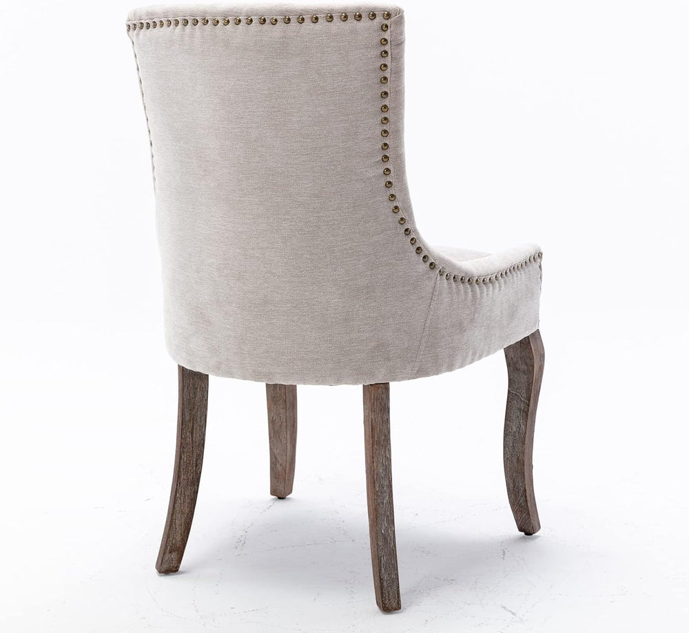 Ball & Cast Mid-Century Upholstered Dining Chairs Set of 2, Thickened Fab...