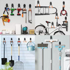 Garage Hooks Pack of 12, Garage Storage System Hooks for Hanging Ladders, Bicycles, Power Tools and More Tools