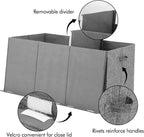 Extra Large Toy Box 167L, Sturdy Toy Storage Chest Organizer Bin Baskets with 2 Removable Divider for Boys, Girls, Kids, Nursery, Bedroom, Playroom, 35.5"x17" x17"(Linen Gray)