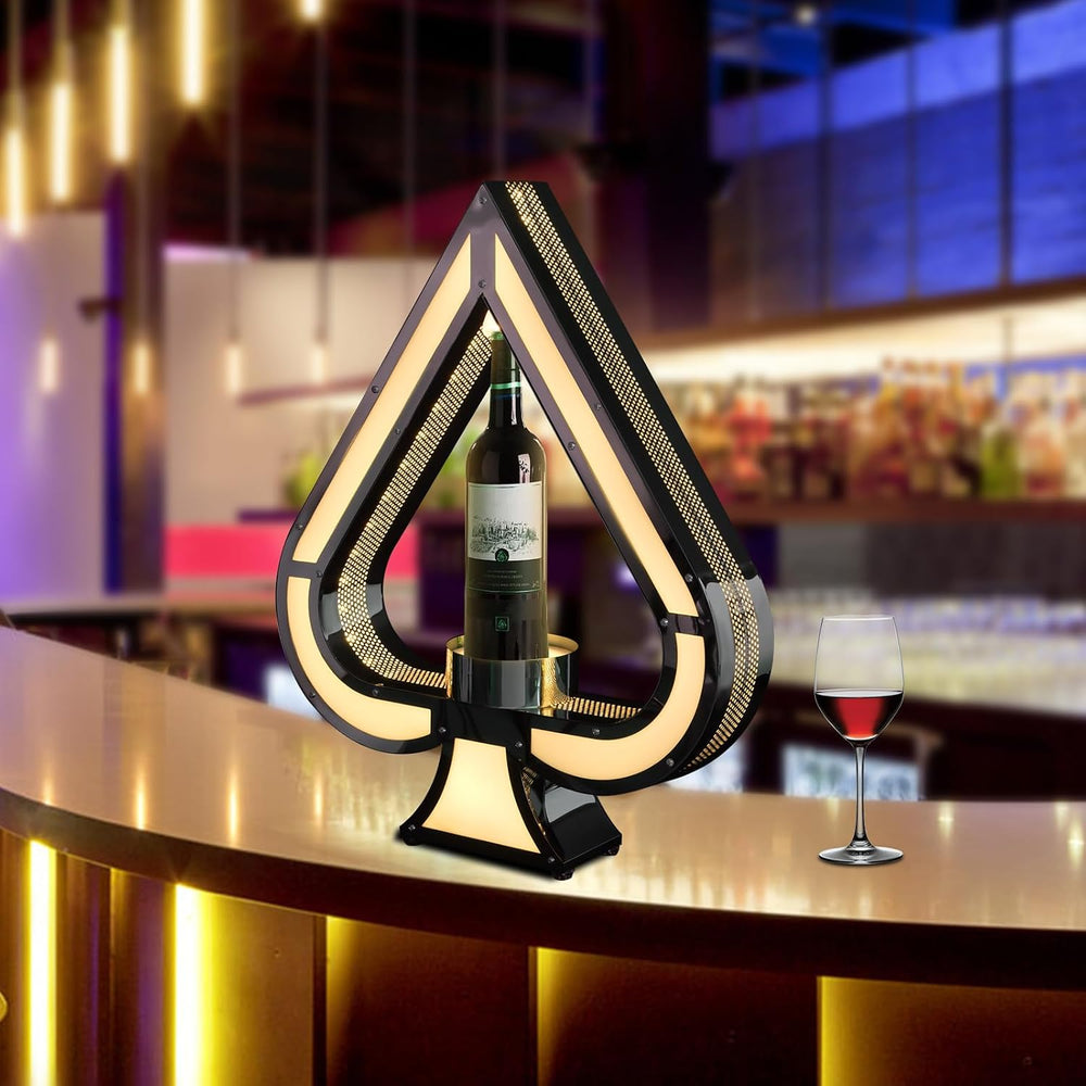 DouSeiAi LED Lighted Liquor Bottle Display Shelf,Ace of Spades Champagne Bott...