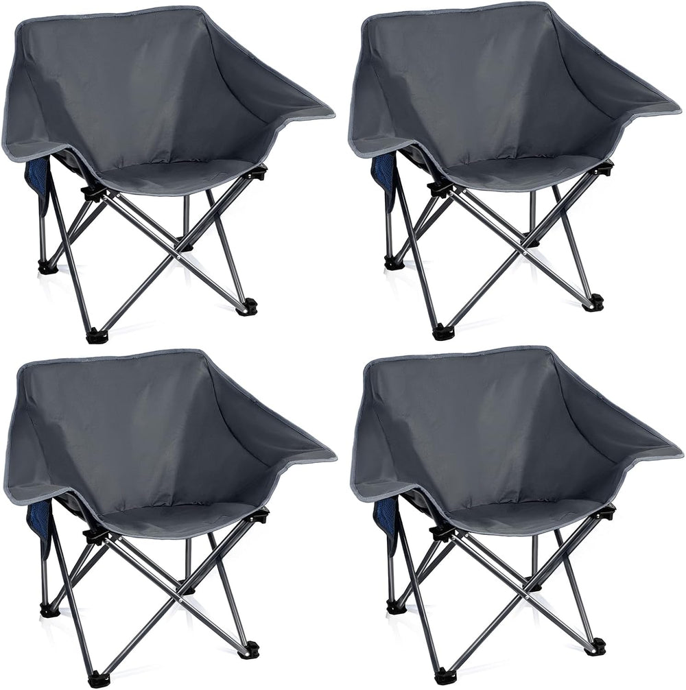 4 Pack Portable Camping Chair Compact Collapsible Outdoor Folding Sports Chai...
