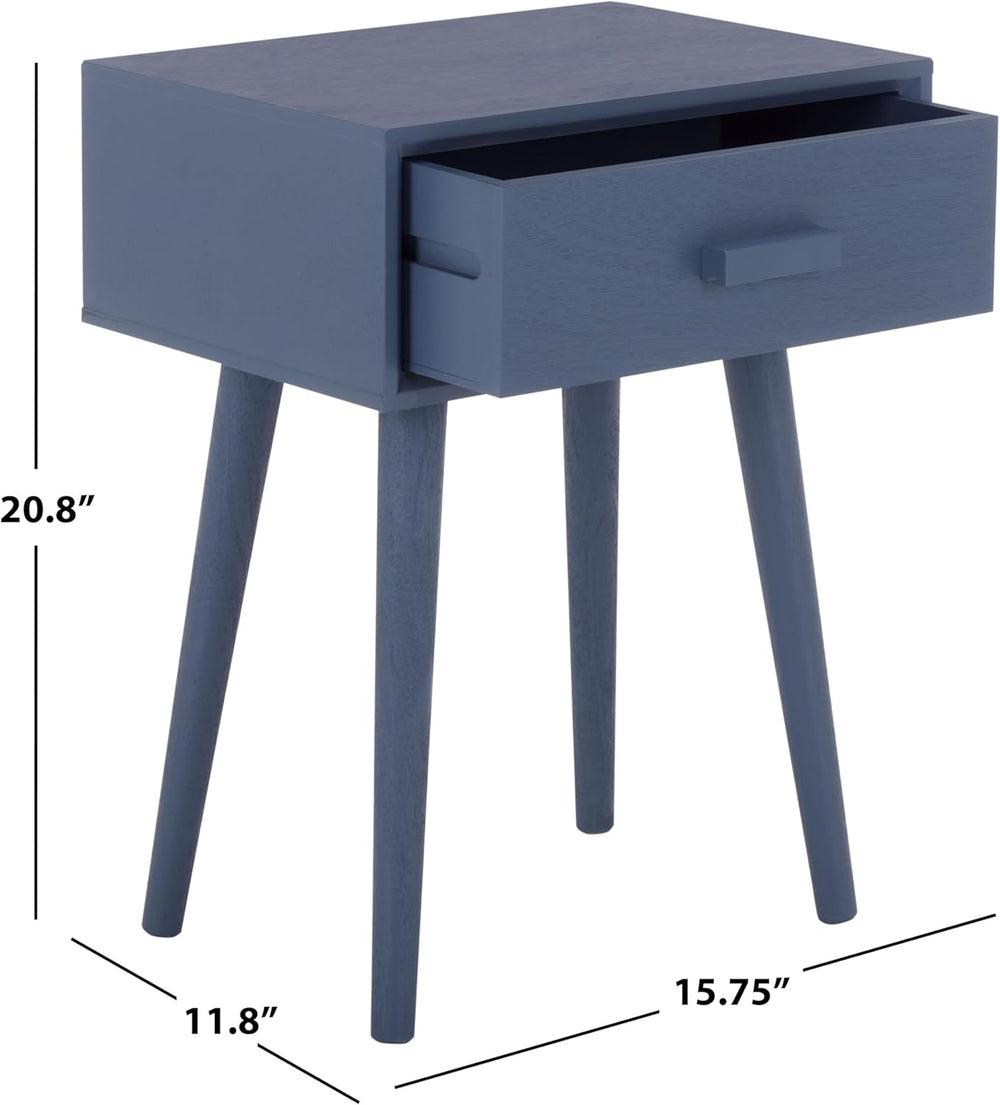 SAFAVIEH Home Collection - Lyle Blue Accent Table, 1 Drawer, Mid-Century Mode...