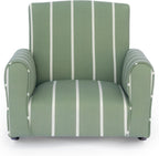 Kid Rocking Chair for Toddlers, Child Chair for Little Kids, Upholstered Toddler Armchair for Children, Comfy and Cute Little Kid Chairs (Rockers, Green Stripe)