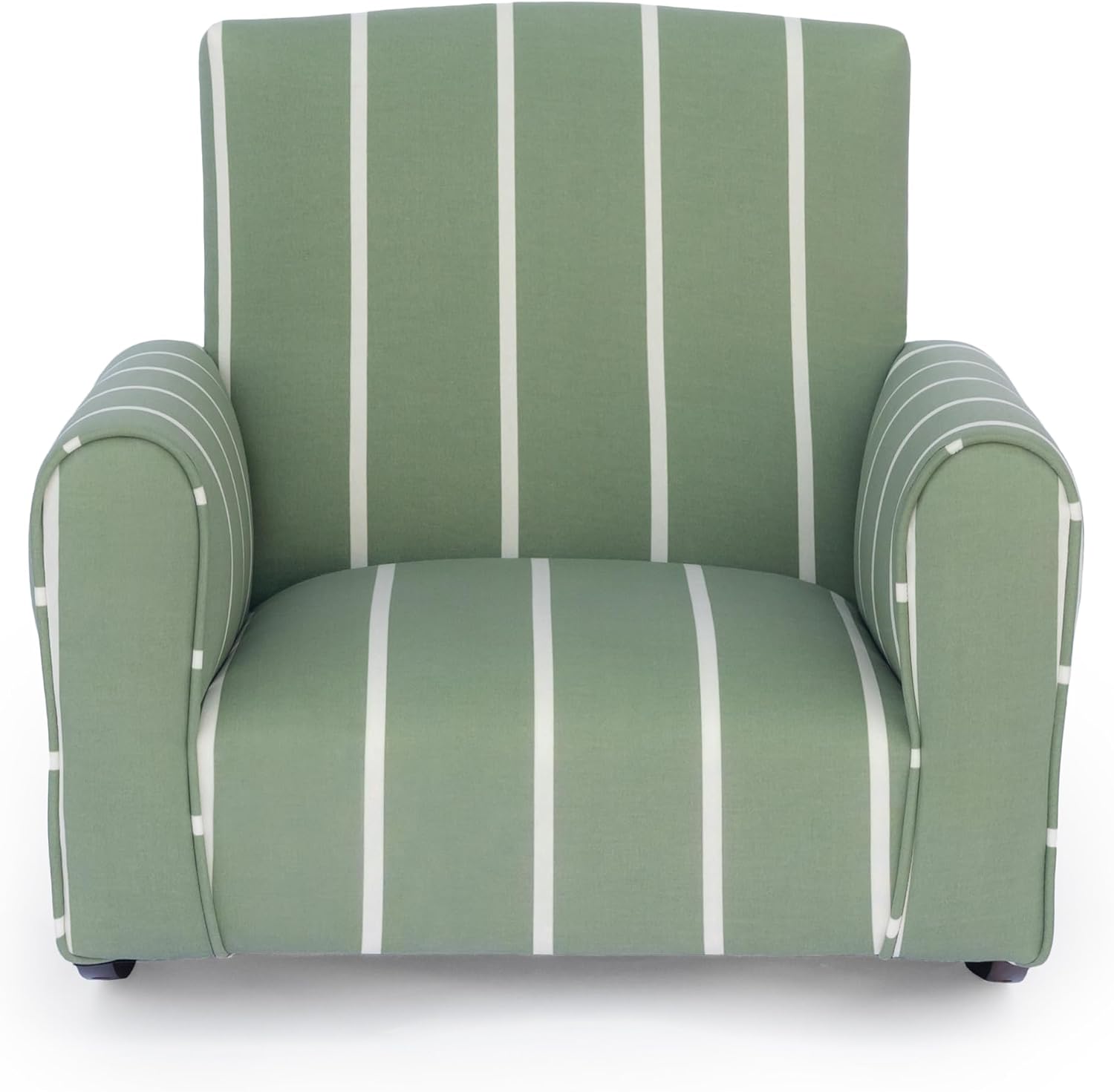 Kid Rocking Chair for Toddlers, Child Chair for Little Kids, Upholstered Toddler Armchair for Children, Comfy and Cute Little Kid Chairs (Rockers, Green Stripe)