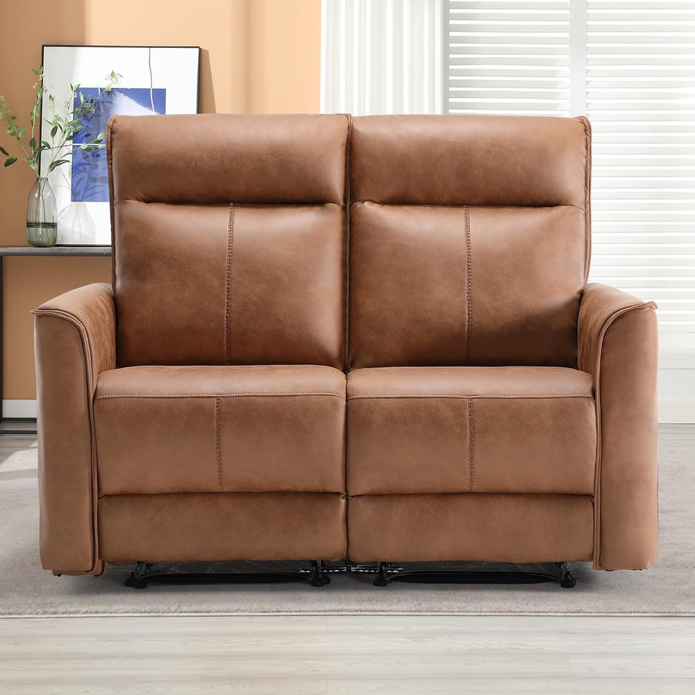 CANMOV Manual Loveseat Recliner Sofa, Wall-Hugger 2 Seat Reclining Love Seat ...