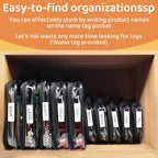 6 Pack Toy Storage Bags, Reusable Clear Board Game Storage, Waterproof PVC Organizer, Toy Storage Organizer Bags with Zipper with Name Tag and Manual Pockets Small Size
