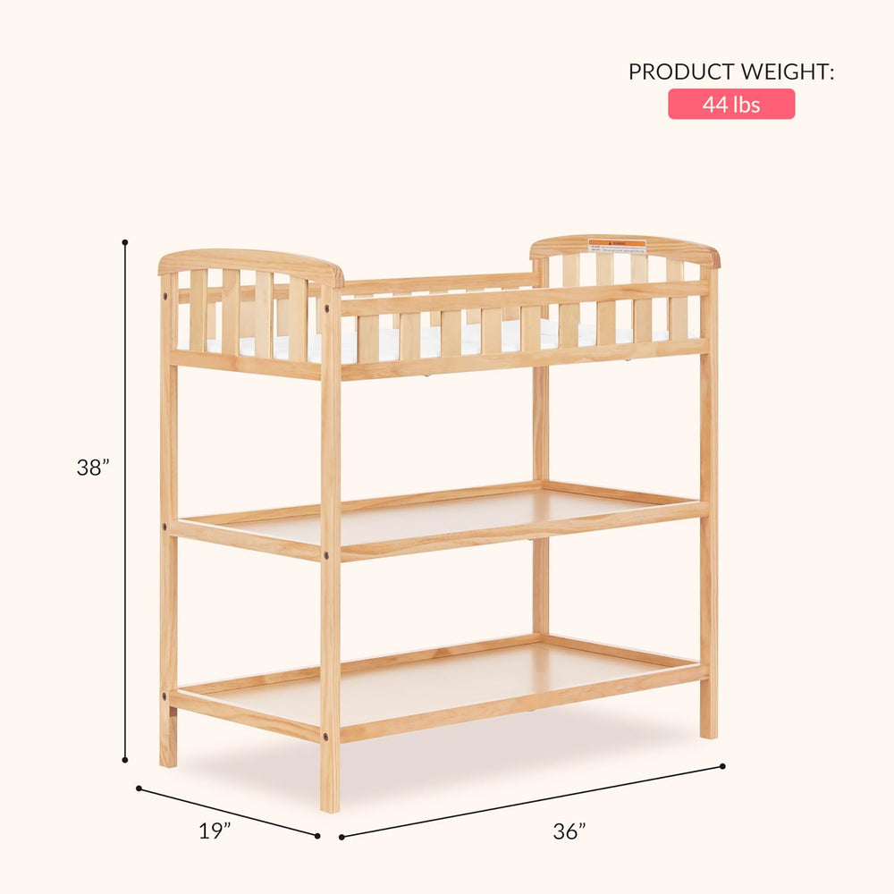 Dream On Me Emily Changing Table, Compact and Portable Solid New Zealand Pine...