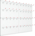 TORACK Metal Pegboard Panels and Hooks for Garage, Workbench, Shop, Shed Tool Organizer Peg Board with 1/8" & 1/4" Holes, Modular Wall-Mounted Pegboard with Pegboard Hooks(Cream White)