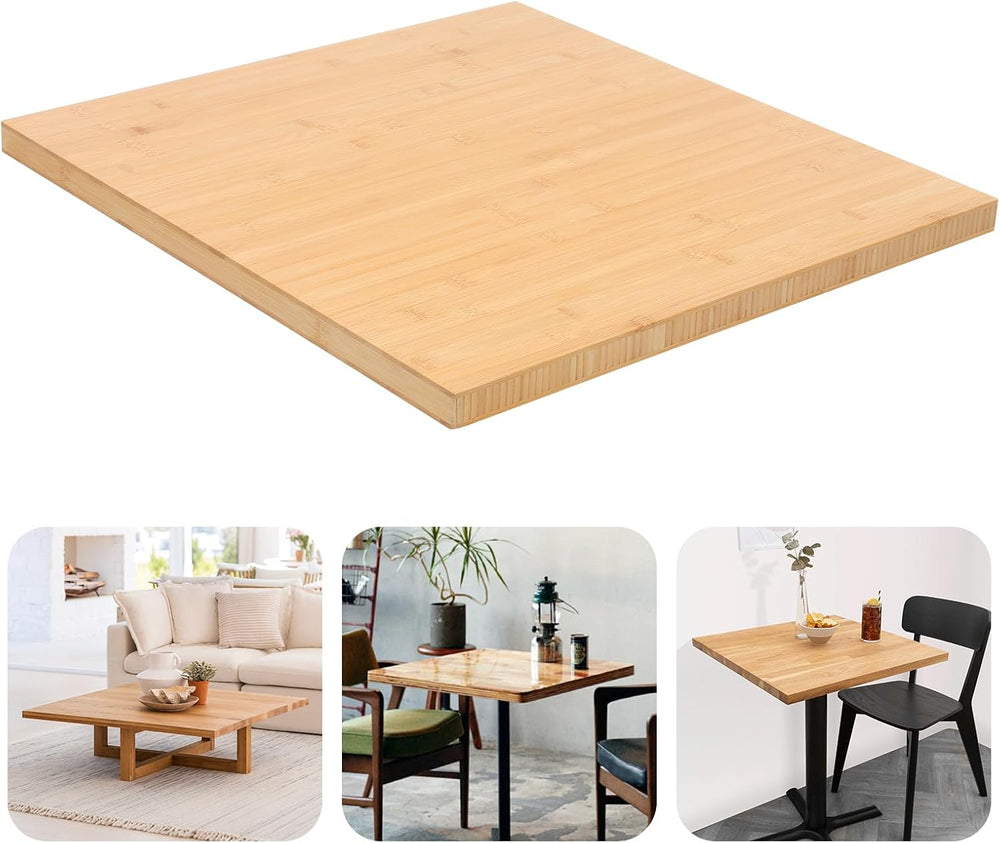 24" x 25" Butcher Block Countertop, 1.2 Inch Thick Solid Bamboo Des...