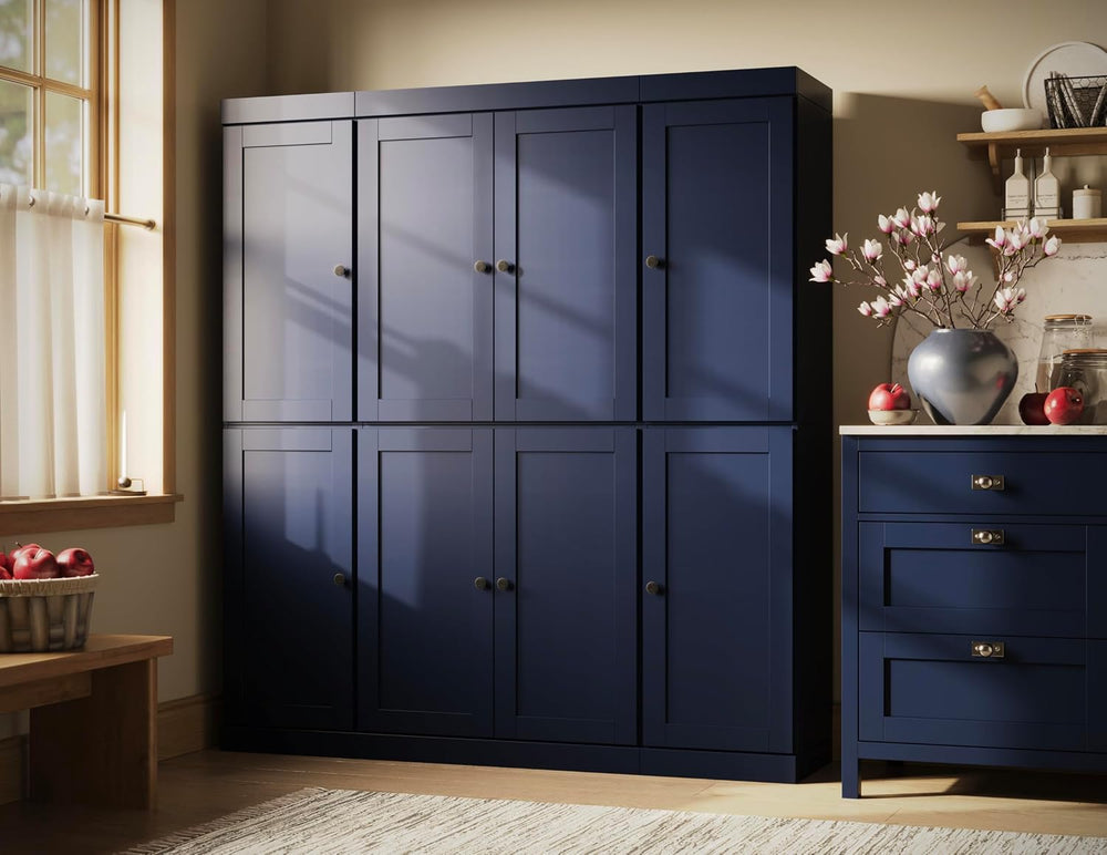 Palace Imports Solid Wood Pantry Cabinet – 71.5" Tall x 65" W - Woo...