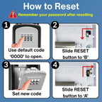 RUDY RUN Key Lock Box for Outside - Combination Realtor Lockbox for House Keys Outdoor
