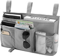 Bseash Bunk Bed Organizer, Bedside Caddy Hanging Bed Organizer Storage Bag 8 Pockets, for College Dorm Rooms Bed, Hospital Bed, Baby Bed Rails, 600D Oxford Cloth (Gray)