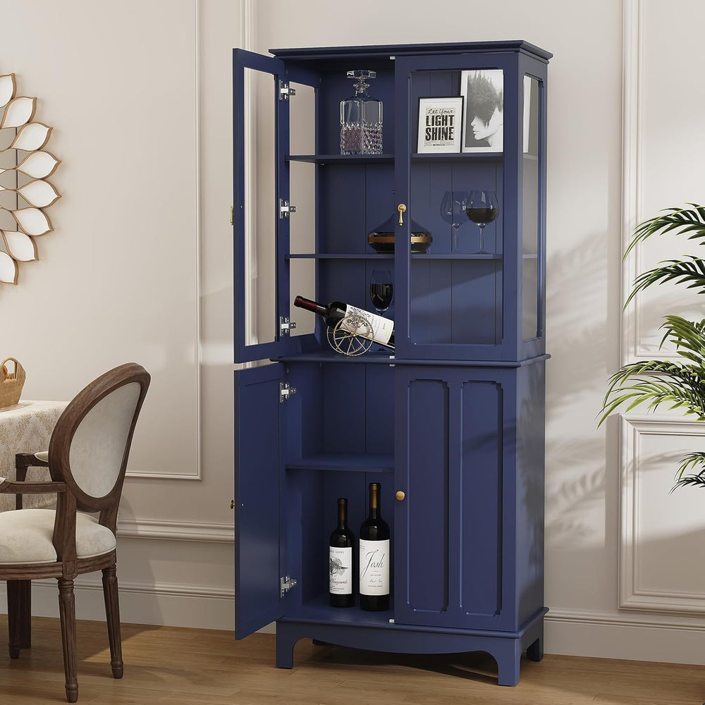 ARTPOWER 72" Freestanding Kitchen Pantry Storage Sideboard, Classical Ta...