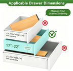 FJO 6 Pack Bamboo Drawer Dividers 4.65" High Adjustable from 17'' to 22'' | Strong Spring Loaded, Expandable Utensil Organizer, Works in Kitchen, Dresser, Closet, Bathroom, Bedroom,Office (Beige)