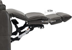 DYNOX 400 lbs Big and Tall Seniors Extended Footrest Power Lift Recliner Chair, Dual Motor, Extra-Wide Seat, Lay Flat, Heat & Massage, USB-C, Faux Leather Grey, 9298L