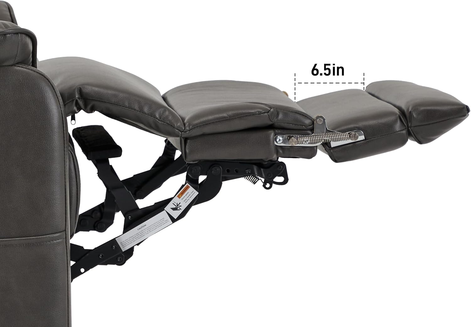 DYNOX 400 lbs Big and Tall Seniors Extended Footrest Power Lift Recliner Chair, Dual Motor, Extra-Wide Seat, Lay Flat, Heat & Massage, USB-C, Faux Leather Grey, 9298L