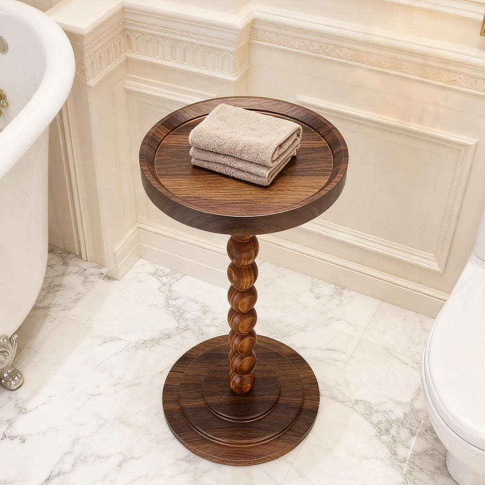Small Round Side Table, C Table End Tables for Sofa, Sofa Round Tables for Li...