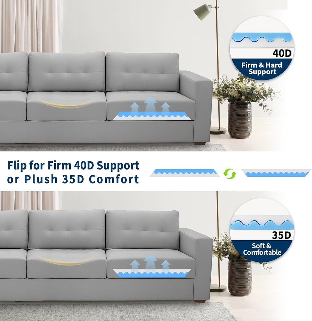 Upgraded 2-in-1 Couch Cushion Support for Sagging Cushions 22x22x2.4 - Under ...