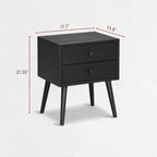 NTC Lux Nightstand with 2 Drawers, Featuring Adaptable Design, 150 lbs Load Capacity, Water-Resistant, Elevate Your Space, Easy Assembly - Burnt Black