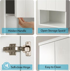 Bathroom Wall Cabinet with Single Door, Soft-Close Hinges, 15x27 inch Wooden Medicine Cabinet for Small Kitchen, Laundry, Entryway, Durable MDF Construction
