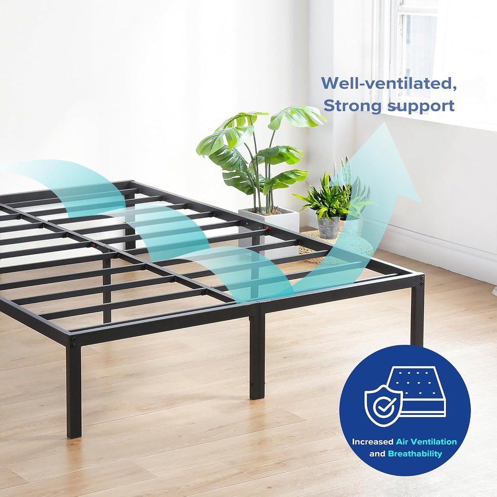 Olee Sleep 18 Inch Heavy Duty Steel Slat Anti-Slip Support, Easy Assembly Pla...