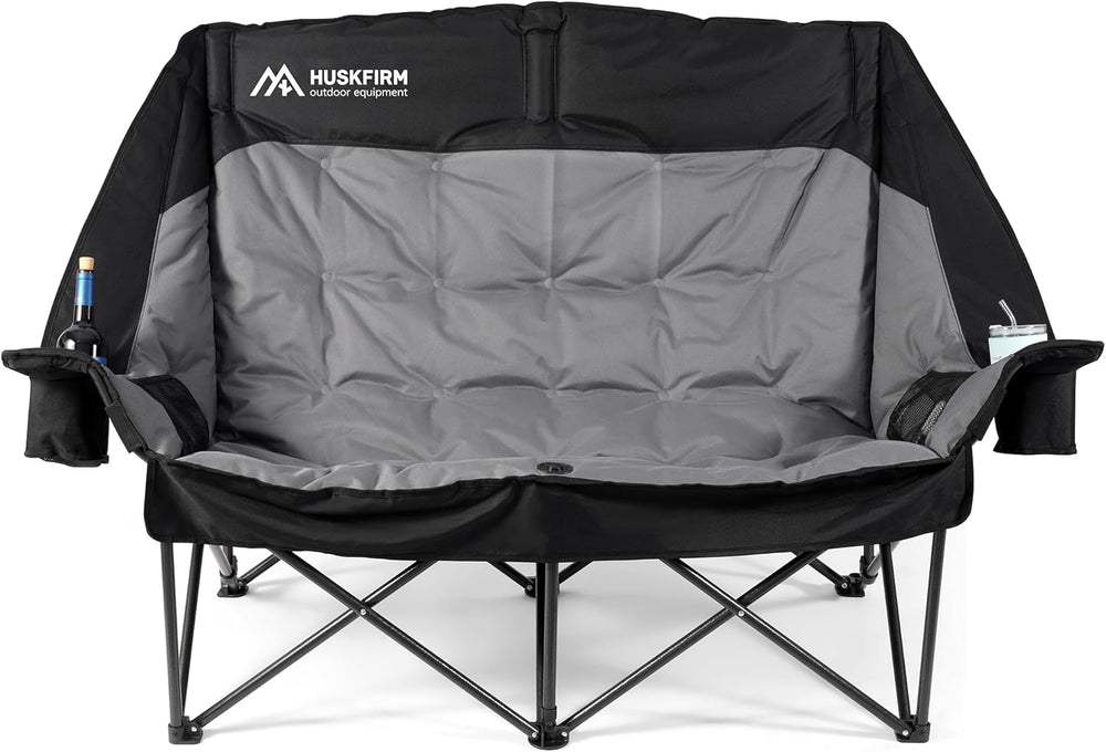 Huskfirm High Back Double Camping Chair 2 Person Camping Chair Low Seat Loves...