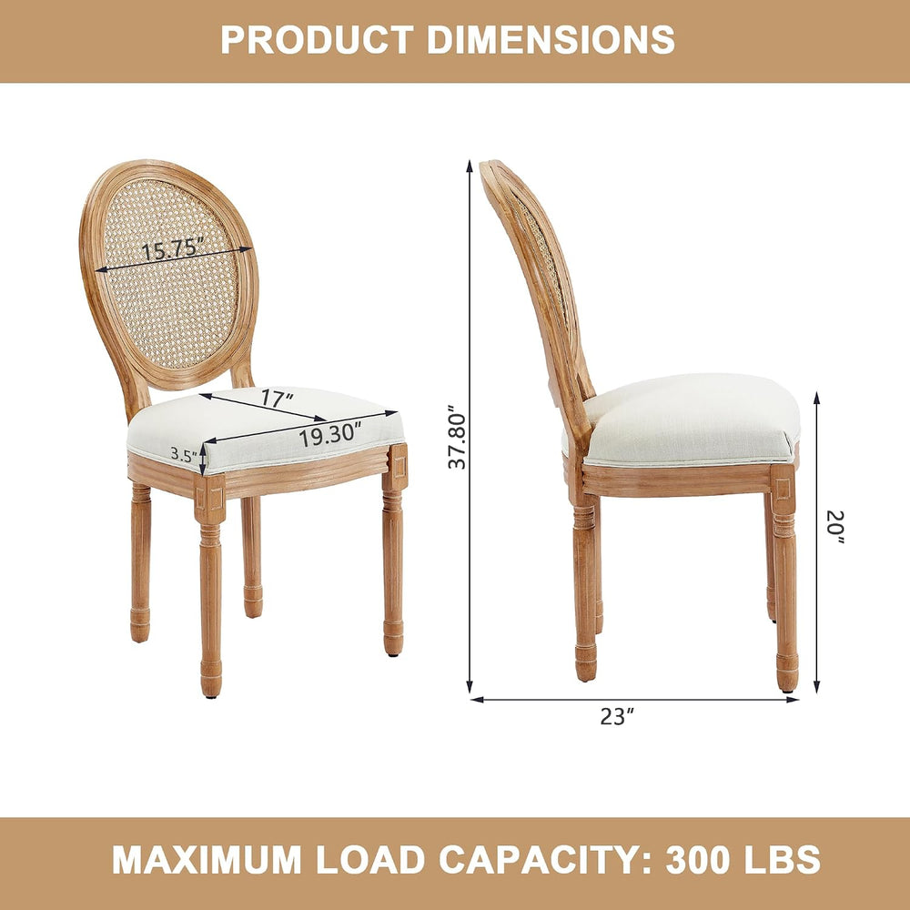 French Country Dining Chairs, Upholstered Dining Chairs Set of 6
