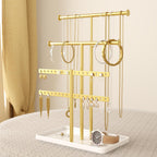 3 Tier Jewelry Holder Organizer, Necklace Display Stand, Height Adjustable Jewelry Tower for All Earrings, Bracelets, Watches, Rings