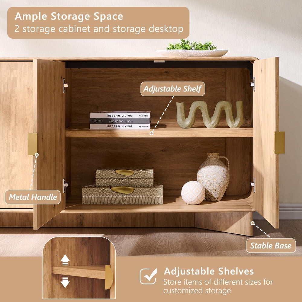 IFGET Modern Buffet Cabinet with Storage, 70" Large Sideboard Buffet Sto...