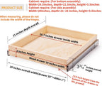 29”W x 21”D x 3”H Soft Close Slide Out Wood Drawer Organizer for Kitchen, (Cabinet Opening>29.5 inches for Bottom Assembly, Width= 29 inches for Side Assembly)