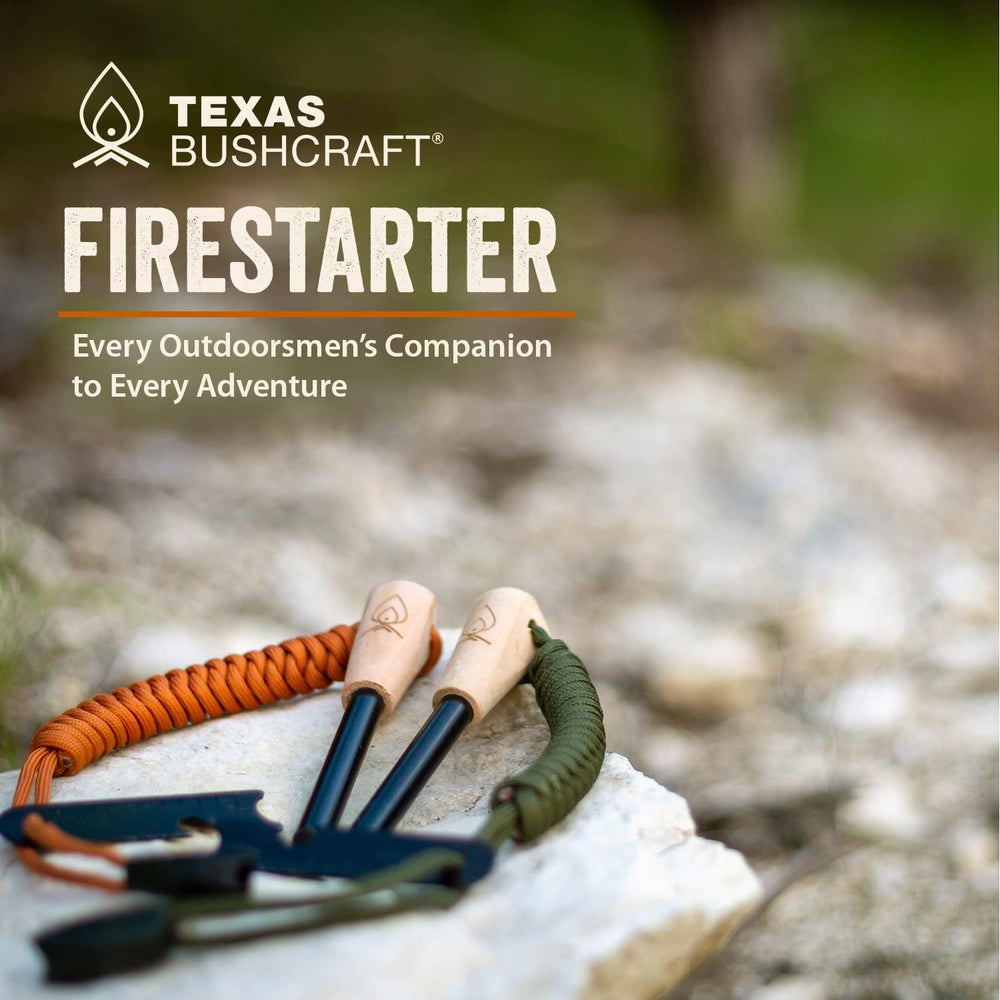 Fire Starter Survival Kit - Ferro Rod Flint Fire Steel, Striker Tool | Cowhid...