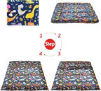 MAXYOYO Japanese Floor Mattress Futon Mattress, 4" Thicken Tatami Mat Sleeping Pad Foldable Roll Up Mat Boys Girls Dormitory Pad Kids Floor Lounger Pillow Bed, Charcoal Grey, Queen Size