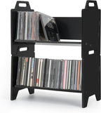 2 Pack Stackable CD Holder Organizer Rack, CD Storage Tower Shelf | Holds up to 56 CD Cases, Jewel Case Display Stand Fit for Theatre Room (Black)