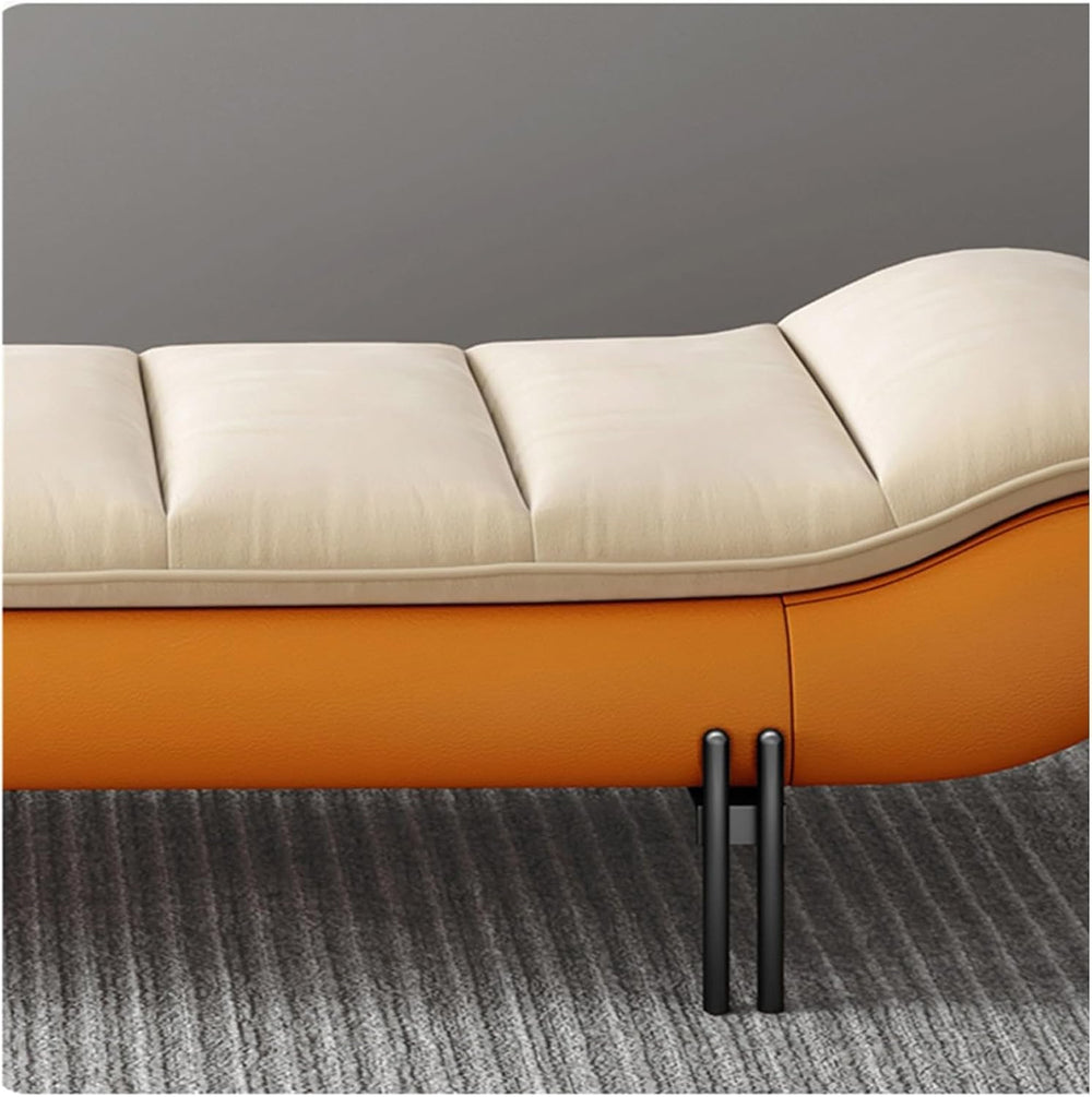 Modern Leathers End of Bed Bench for Bedroom,Upholstered Storage Ottoman Entr...