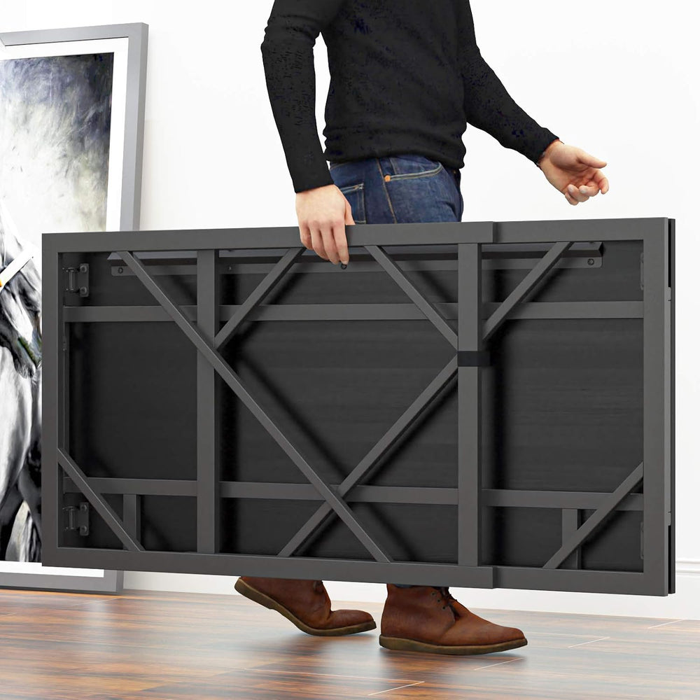 Elephance Folding Desk Writing Computer Desk for Home Office No-Assembly