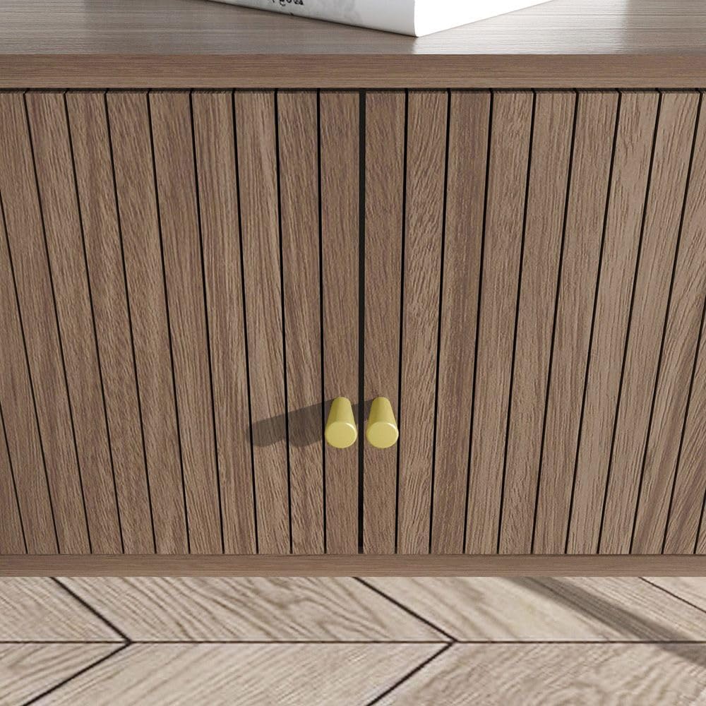Oak Buffet Cabinet - 55 Inch Sideboard Server for Dining Room, Living Room, K...