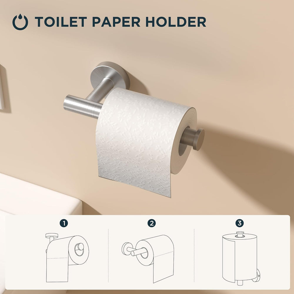FORIOUS Bathroom Accessories Set, 4-Piece Bathroom Hardware Set