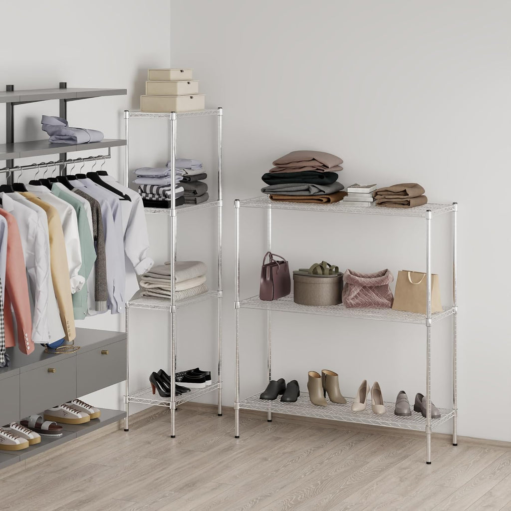 18" Deep x 48" Wide x 54" Height Wire Shelving Kit | 3-Tier | NSF Commercial Storage Rack Unit