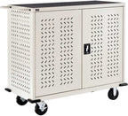 Global Industrial Mobile Storage & Charging Cart, 24 Laptop & Chromebook Device Capacity, Putty, Unassembled, Laptop and Tablet Storage & Charging Cart