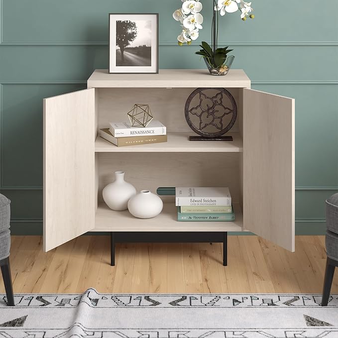 Henn&Hart Whitman Accent Cabinet, 28" Wide, White