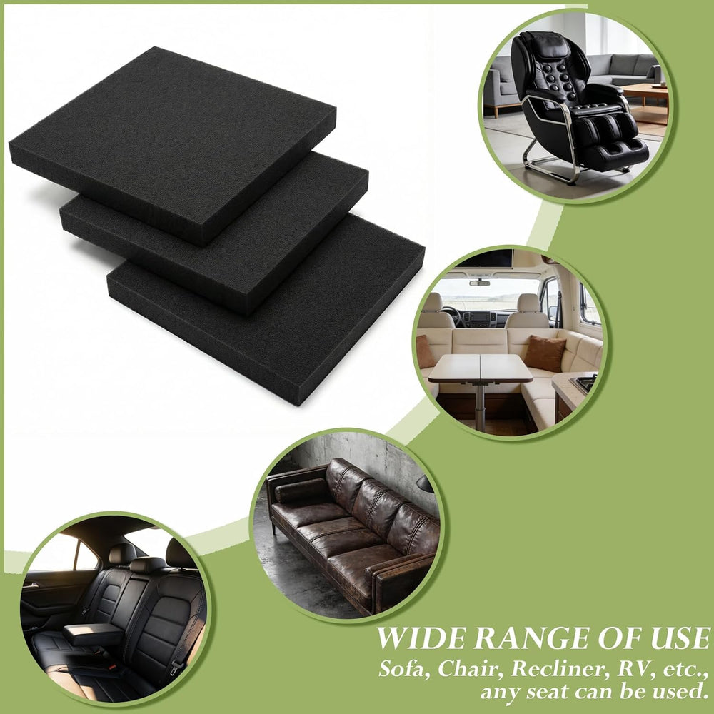 3 Pcs 45D Couch Cushion Support 22" x 22" x 2.4" Couch Cushion...