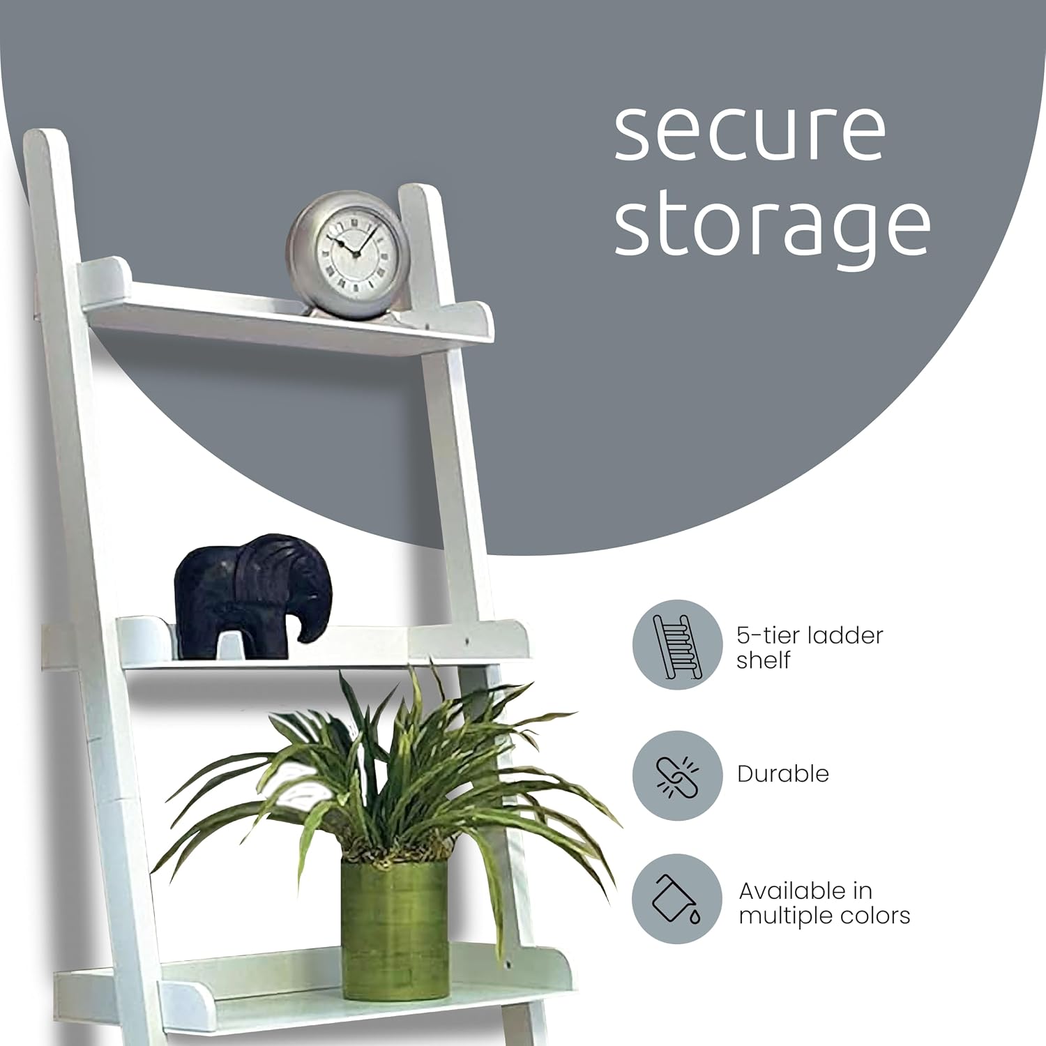 kieragrace Providence Hadfield Leaning Shelf - Matte Paint Black, 18" by 66"