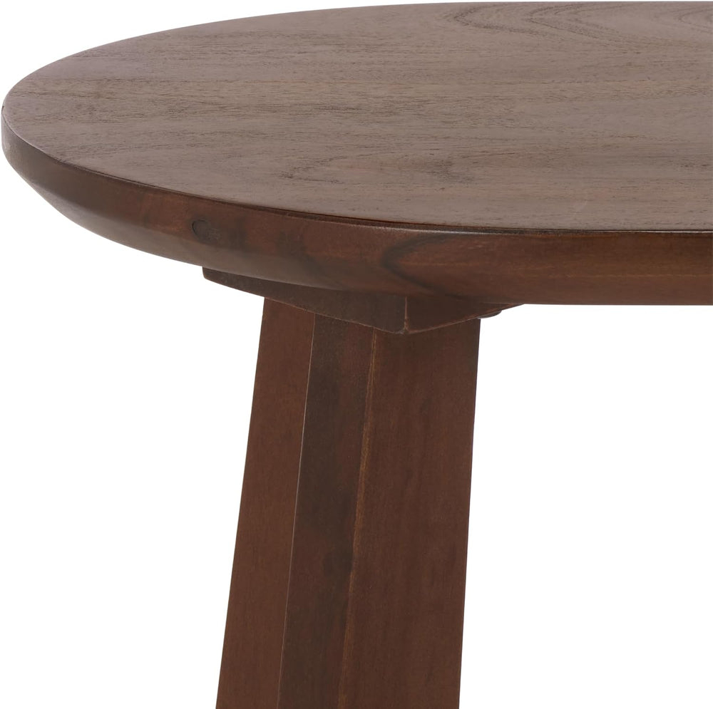 SAFAVIEH Home Collection – Zoro Round Wooden Stool, Brown Acacia Wood Accent ...